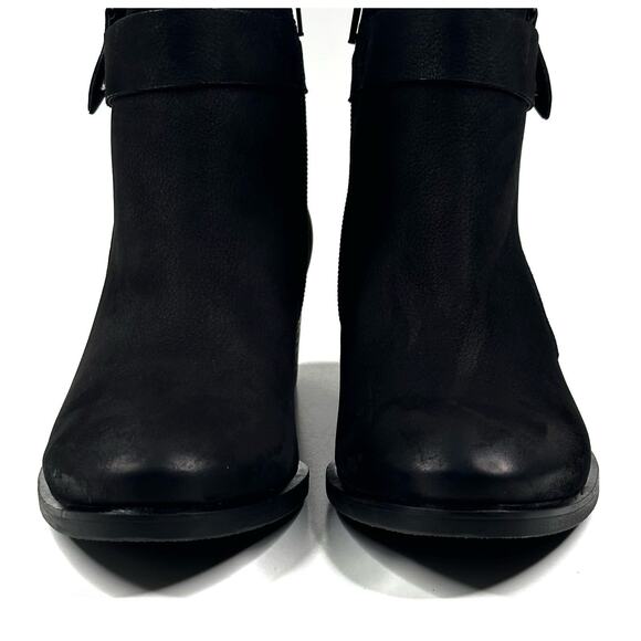 Paul Green Dallas Black Nubuck Bootie Distressed US8/UK5.5 Dual Zipper New $450 - Picture 4 of 14